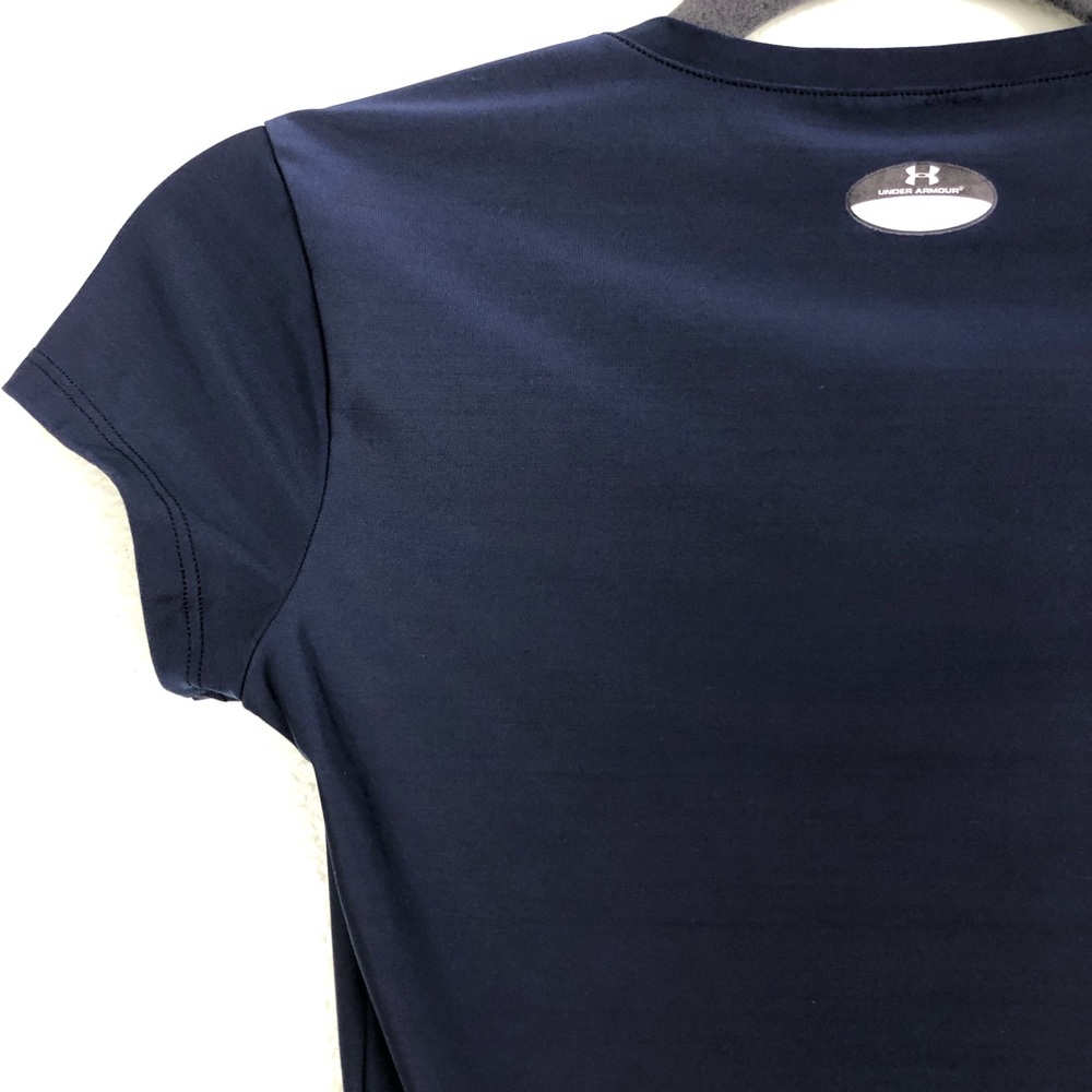 Under Armour Heat Gear Navy Blue Fitted Top Small - Picture 11 of 14